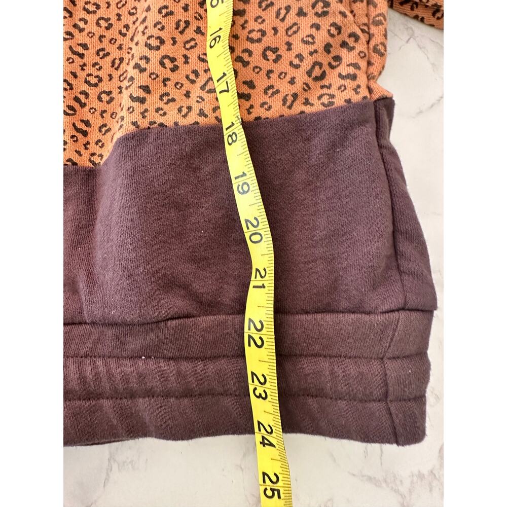 Simply Southern Sweatshirt Womens XXL Leopard Print Stripes Quarter Zip Sweater - Picture 3 of 11